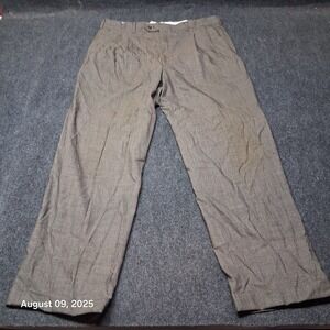 Burberry Wool Pleated Dress Suit Pants Mens 36x32 Cuffed High Rise‎